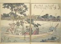An illustration from Panoramic Views of Both Banks of the Sumida River at a Glance (Ehon Sumidagawa ryōgan ichiran) : [volume 2] (1801)