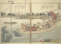 An illustration from Panoramic Views of Both Banks of the Sumida River at a Glance (Ehon Sumidagawa ryōgan ichiran) : [volume 2] (1801)