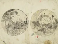 An illustration from Album of Sketches for Lacquer Decoration (Makie 蒔絵) (1850)