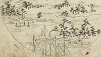 An illustration from Album of Sketches for Lacquer Decoration (Makie 蒔絵) (1850)
