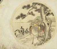 An illustration from Album of Sketches for Lacquer Decoration (Makie 蒔絵) (1850)