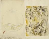 An illustration from Album of Sketches for Lacquer Decoration (Makie 蒔絵) (1850)