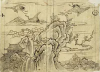 An illustration from Album of Sketches for Lacquer Decoration (Makie 蒔絵) (1840)