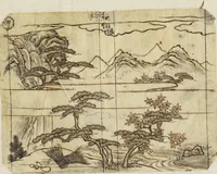 An illustration from Album of Sketches for Lacquer Decoration (Makie 蒔絵) (1840)