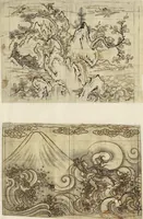 An illustration from Album of Sketches for Lacquer Decoration (Makie 蒔絵) (1840)