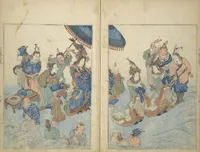 An illustration from Collection of Famous Kyōka Poems Selected by Shakuyakutei (Shakuyakutei bunshū shohen) : [volume 3] (1834)