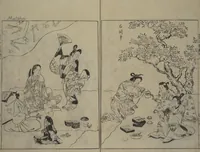 An illustration from A Garden of Celebrated Japanese and Chinese Paintings (Wakan meigaen) : [volume 2] (1750)