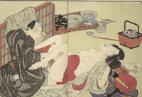 An illustration from Floating Bridge of Heaven (Ama no ukihashi) : [volume 3] (1830)