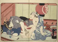 An illustration from Floating Bridge of Heaven (Ama no ukihashi) : [volume 3] (1830)