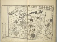 An illustration from Yoshiwara Picture Book of New Year’s Festivities (Seirō ehon nenjū gyōji) : [volume 1] (1804)