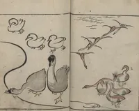 An illustration from Abbreviated Drawing Styles for Birds and Animals (Chōjū ryakuga shiki 鳥獣略画式) (1797)