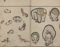 An illustration from Abbreviated Drawing Styles for Birds and Animals (Chōjū ryakuga shiki 鳥獣略画式) (1797)