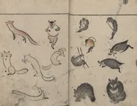 An illustration from Abbreviated Drawing Styles for Birds and Animals (Chōjū ryakuga shiki 鳥獣略画式) (1797)