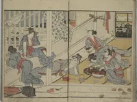 An illustration from Picture Book of Modern Figures of Fashion (Ehon imayō sugata) : [volume 2] (1802)