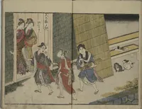 An illustration from Picture Book of Modern Figures of Fashion (Ehon imayō sugata) : [volume 2] (1802)
