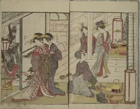 An illustration from Picture Book of Modern Figures of Fashion (Ehon imayō sugata) : [volume 2] (1802)
