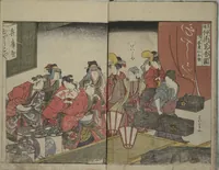 An illustration from Picture Book of Modern Figures of Fashion (Ehon imayō sugata) : [volume 2] (1802)