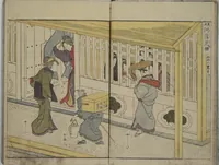 An illustration from Picture Book of Modern Figures of Fashion (Ehon imayō sugata) : [volume 2] (1802)