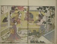 An illustration from Picture Book of Modern Figures of Fashion (Ehon imayō sugata) : [volume 1] (1802)