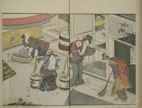 An illustration from Picture Book of Modern Figures of Fashion (Ehon imayō sugata) : [volume 1] (1802)