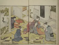 An illustration from Picture Book of Modern Figures of Fashion (Ehon imayō sugata) : [volume 1] (1802)