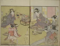 An illustration from Picture Book of Modern Figures of Fashion (Ehon imayō sugata) : [volume 1] (1802)