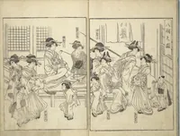 An illustration from Yoshiwara Picture Book of New Year’s Festivities (Seirō ehon nenjū gyōji) : [volume 2] (1804)