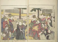 An illustration from Yoshiwara Picture Book of New Year’s Festivities (Seirō ehon nenjū gyōji) : [volume 1] (1804)