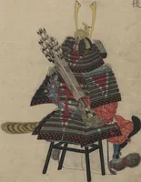 An illustration from Illustrations Showing the Wearing of Arms and Armor (Katchū chakuyōzu 甲冑著用図) (1848)