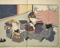 An illustration from Floating Bridge of Heaven (Ama no ukihashi) : [volume 2] (1830)