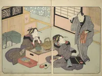 An illustration from Floating Bridge of Heaven (Ama no ukihashi) : [volume 2] (1830)
