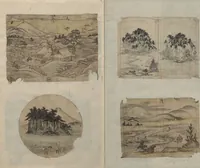 An illustration from Album of Sketches for Lacquer Decoration (Makie shitae no zu? 蒔絵下絵の図) (1839)