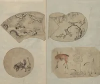 An illustration from Album of Sketches for Lacquer Decoration (Makie shitae no zu? 蒔絵下絵の図) (1839)