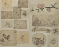 Picture 10 of 11 from Album of Sketches for Lacquer Decoration (Makie shitae no zu? 蒔絵下絵の図) (1839), leaf 9