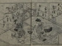 An illustration from The Style of Woman's Fashion (Jochū ehon fūzoku yō 女中絵本風俗容) (1787)