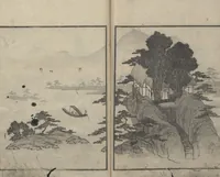 An illustration from Album of Landscape Paintings by Ichiro Yashima (Ichirō gafu 一老画譜) (1823)