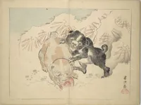 An illustration from Kyōsai’s Drawings for Pleasure (Kyōsai rakuga) : [volume 1] (1881)