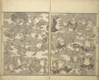 Picture 12 of 14 from Kyōsai Sketchbook (Kyōsai manga) (1881), leaf 26