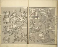 Picture 13 of 14 from Kyōsai Sketchbook (Kyōsai manga) (1881), leaf 27