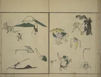 An illustration from How to Draw Figures Simply (Jinbutsu ryakugashiki) (1799)