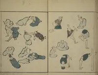 An illustration from How to Draw Figures Simply (Jinbutsu ryakugashiki) (1799)