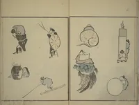 An illustration from How to Draw Figures Simply (Jinbutsu ryakugashiki) (1799)