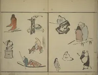 An illustration from How to Draw Figures Simply (Jinbutsu ryakugashiki) (1799)