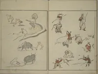 An illustration from How to Draw Figures Simply (Jinbutsu ryakugashiki) (1795)