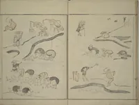 An illustration from How to Draw Figures Simply (Jinbutsu ryakugashiki) (1795)