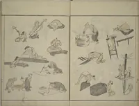 An illustration from How to Draw Figures Simply (Jinbutsu ryakugashiki) (1795)