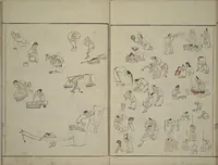 An illustration from How to Draw Figures Simply (Jinbutsu ryakugashiki) (1795)
