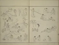 An illustration from How to Draw Figures Simply (Jinbutsu ryakugashiki) (1795)