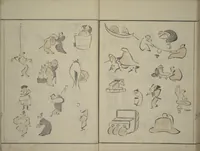 An illustration from How to Draw Figures Simply (Jinbutsu ryakugashiki) (1795)