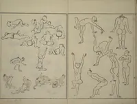 An illustration from How to Draw Figures Simply (Jinbutsu ryakugashiki) (1795)